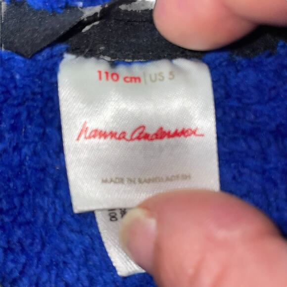 Hanna Andersson Kids US Sz 5 Fleece Jacket Coat 110 cm Marshmallow Outerwear - Picture 6 of 12